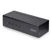 Startech.com 4 portu divu monitoru Displayport Kvm slēdzis, 4K 60Hz, 2X Usb 5Gbps centrmezgla porti, 2.0 Hid karstās taustiņu un pogas pārslēgšana, Taa atbilstīgs - 3,5 mm audio, Hdcp P4Dd46A2-Kvm-Switch Kvm/Audio slēdzis x Kvm/  065030899697