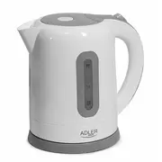 Tējkanna Adler  Kettles Ad 1234 Standard kettle, Plastic, White, 2200 W, 1.7 L, 360 rotational base 5908256833166