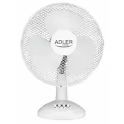 Ventilators Adler  Ad 7304 Desk Fan, Number of speeds 3, 45 W, Oscillation, Diameter 40 cm, White 5908256830783