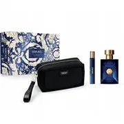Komplekts Versace Dylan Blue, tualetes ūdens vīriešiem, 100 ml  10 Versace, rāvējslēdzēja tekstila somiņa, Black vīriešiem 8011003903030