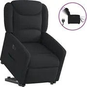 vidaXL Elektriska masāžas krēsls ar pacelšanas funkciju, saliekams, Black  3303216 8721102961984