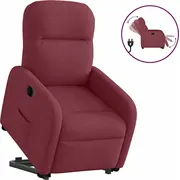 vidaXL elektriska masāžas krēsls ar pacelšanas funkciju, izvelkams, Burgundy  3302995 8721102959776