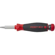 Wiha skrūvgriezis ar bitu žurnālu Pocketmax magnētisks Black/Red, 9 daļas  45292 4010995452926