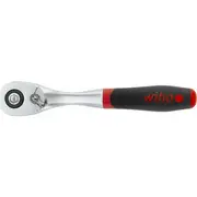 Wiha Umschaltknarre 1/4, Druckknopf und Kugelsicherung Black/Rot  45626 4010995456269
