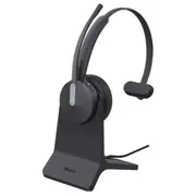 Bezvadu austiņu komplekts Yealink Bh70 Mono ar statīvu Teams, galvas stīpa, birojam/telefonu centram, Usb Type-A, Bluetooth, uzlādes statīvs, Black  1208702 6938818321649