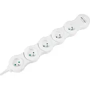 Elektrības Pagarinātājs Ergonomiskais Rebel, 5 kontaktligzdas, 2X Usb uzlādes porti, 1.5 m kab Urz3258