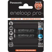 Panasonic eneloop Aaa/Hr03, 930 mAh, Rechargeable Batteries Ni-Mh, 2 pcs Bk-4Hcde/2Be
