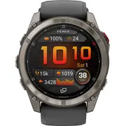 Pulkstenis Garmin Fenix 8 Pro 51Mm Amoled Sapphire Titanium with Black Silicone Band 010-03199-11