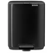 Brabantia atkritumu tvertne ar pedāli, 7L, Matt black 237867