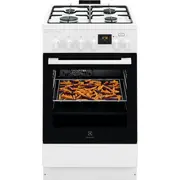 Electrolux Lkk560232W gāzes plīts ar elektrisko cepeškrāsni