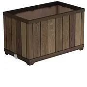 Keter Puķu pods Deco Rectangle Planter Walnut 29213624533