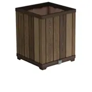 Keter Puķu pods Deco Square Tall Planter Walnut 29213623533