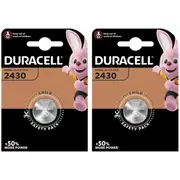 Cr2430 baterijas 3V Duracell litija Dl2430 iepakojumā 2 gb. Bat2430.D2