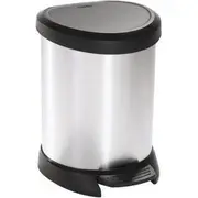 Curver Pedāļspainis metalizēts Deco Bin 5L Sudraba 0802160599