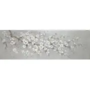 Eļļas glezna 50X150Cm, balti ķiršu ziedi 4741243840799