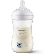 Philips Avent Natural Response barošanas pudelīte Koala 260 ml, lēnas plūsmas knupītis, 1M - S Scy903/67
