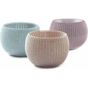 Keter Puķu podu komplekts Cozies Trio violets/bēšs/gaiši zils 29202587610