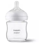 Philips Avent Natural Response stikla zīdaiņu pudelīte 125 ml, jaundzimušā knupītis, 0M - Scy Scy930/01
