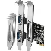 Axagon Pci-Express card with one parallel and two serial ports 250 kbps. Asix Ax99100. Standard  Lo Pcea-Psn