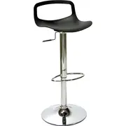 Bāra krēsls Andy, 39X35Xh77,5-98Cm, sēdvieta plastika, krāsa melns, kāja hroms 4741243277519