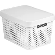Curver Kaste caurumota ar vāku Infinity Recycled 17L 36X27X22Cm balta 0804742N23