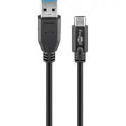 Goobay 67999 Sync  Charge Super Speed Usb-C to Usb A 3.0 charging cable, 0,5M, Black