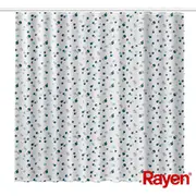 Rayen Dušas aizkars 180X200Cm balts/zils, poliesters 01234701
