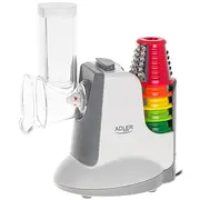 Adler Ad 4815 Vegetable slicer, White/Grey Dārzeņu griezējs balts/pelēks