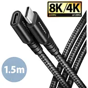 Axagon Usb-C Extension Usb cable 1.5M, 240W, Black Bucm32-Cf15Ab
