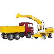 Bruder Man Tga Construction Truck with Liebherr Excavator 02751