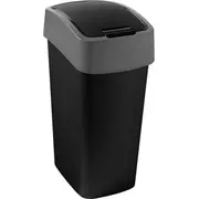 Curver Atkritumu spainis Flip Bin 45L melns/sudraba 0802172Y09