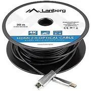 Lanberg Hdmi M/M cable 30M optical Aoc Ca-Hdmi-20Fb-0300-Bk