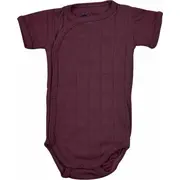 Lodger Romper Solid kokvilnas bodijs ar īsām piedruknēm, Nocture, 62 cm - Rfs 07762