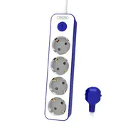 Philips pagarinātājs, 4 ligzdas, balts ar zilu - Chp2145U/58