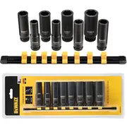 Dewalt Dwmt86090-0 Muciņu komplekts 1/2 Deep Impact 13,14,16,17,18,19,21,24Mm