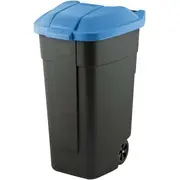 Keter Atkritumu tvertne uz riteņiem 110L melna/zila 2912900857