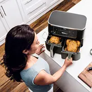 Ninja Foodi Max Dual Zone, ar pārtikas termometru, 9.5 L, 2470 W, melna - Karstā gaisa friteris Af451Eu