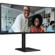 Aoc Cu34E4Cv 34, 3440X1440Pix, Ultrawide Quad Hd Curved Led