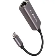 Axagon Ade-Trc Type-C Usb3.2 Gen 1 - Gigabit Ethernet 10/100/1000 Adapter, metal, titan grey
