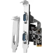 Axagon Pci-Express card with two 250 kbps serial ports. Asix Ax99100. Standard  Low Profile. Pcea-S2N