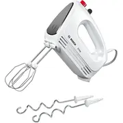 Bosch Hand Mixer Mfq22100 Clevermixx 375 W, Number of speeds 4, Turbo mode, White/Dark Grey