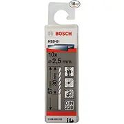 Bosch Hss-G urbji metālam 2,5Mm, 10Gab. 2608595053