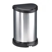 Curver Pedāļspainis metalizēts Deco Bin 15L sudraba 0802120582