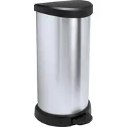 Curver Pedāļspainis metalizēts Deco Bin 40L sudraba 0802150582
