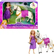 Disney Princesses Hlw23 Rapunzel and Maximus Set Salātlapiņa ar zirgu un mazo hameleonu 
