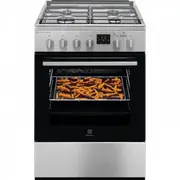 Electrolux Lkk660221X gāzes plīts ar elektrisko cepeškrāsni