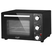 Adler Ad 6024 Electric oven, 22 L, melna Elektriskā cepeškrāsns
