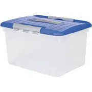 Curver Kaste ar vāku un rokturi Hobby Optima 30L 42,8X34X28,1Cm caursp./zila 0800033376