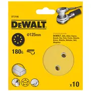 Dewalt Dt3106-Qz Smilšpapīrs Ros 125Mm P180, 10Gab