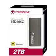 External Ssd Transcend Esd265C 2Tb Usb-C 3D Nand Write speed 950 Mbytes/Sec Read 1050 Mbytes/S Ts2Tesd265C